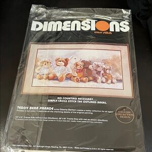 Dimensions Vintage Teddy Bear Parade Cross Stitch Kit